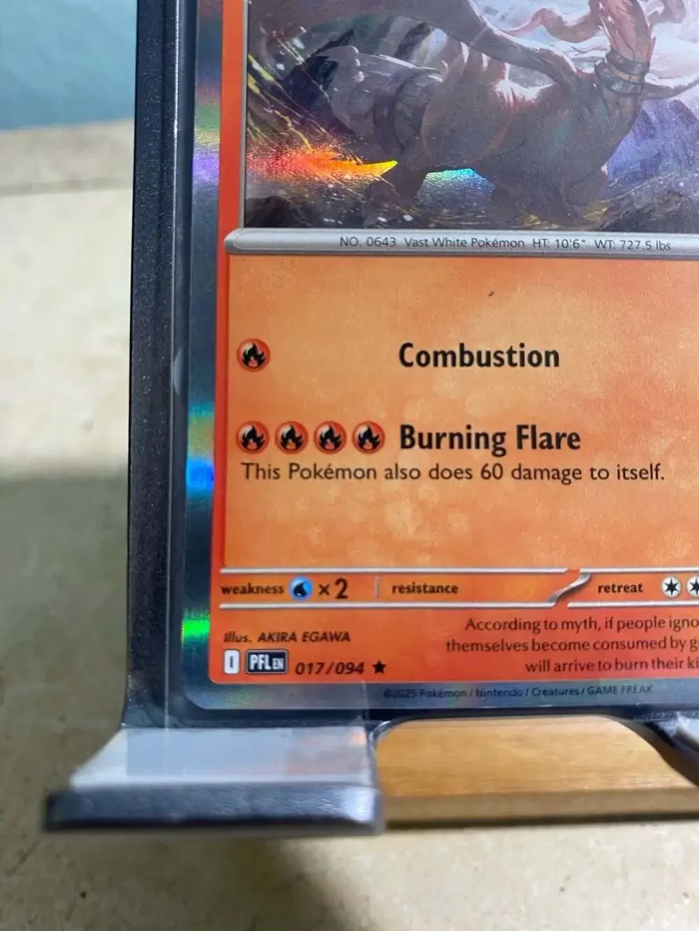 Pokemon Phantasmal Flames Foil Rare #017/094 Reshiram